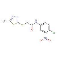 Chemical structure of N-(4-chloro-3-nitrophenyl)-2-[(5-methyl-1,3,4-thiadiazol-2-yl)sulfanyl]acetamide - CSSB00025733969