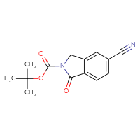 Chemical structure of tert-butyl 5-cyano-1-oxo-2,3-dihydro-1H-isoindole-2-carboxylate - CSSB03552508079