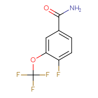 Chemical structure of 4-fluoro-3-(trifluoromethoxy)benzamide - CSSB00010185143