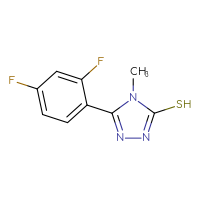 Chemical structure of 5-(2,4-difluorophenyl)-4-methyl-4H-1,2,4-triazole-3-thiol - CSSB00012340139