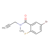 Chemical structure of 5-bromo-2-fluoro-N-methyl-N-(prop-2-yn-1-yl)benzamide - CSSB00013048424