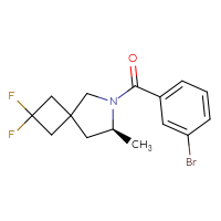 Chemical structure of (7S)-6-(3-bromobenzoyl)-2,2-difluoro-7-methyl-6-azaspiro[3.4]octane - CSSB06727125357