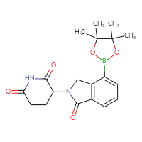 Chemical structure of 3-[1-oxo-4-(4,4,5,5-tetramethyl-1,3,2-dioxaborolan-2-yl)-2,3-dihydro-1H-isoindol-2-yl]piperidine-2,6-dione - CSSB03436540097