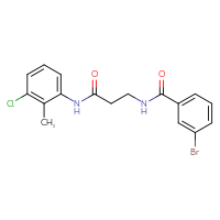 Chemical structure of 3-[(3-bromophenyl)formamido]-N-(3-chloro-2-methylphenyl)propanamide - CSSB00234317584