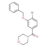 Chemical structure of 4-[3-(benzyloxy)-4-bromobenzoyl]morpholine - CSSB02495350878