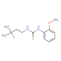 Chemical structure of 3-(3-fluoro-3-methylbutyl)-1-(2-methoxyphenyl)thiourea - CSSB02005917189