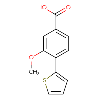 Chemical structure of 3-methoxy-4-(thiophen-2-yl)benzoic acid - CSSB00010140195