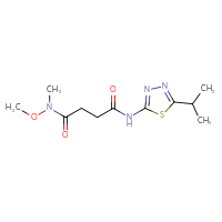 Chemical structure of N-methoxy-N-methyl-N'-[5-(propan-2-yl)-1,3,4-thiadiazol-2-yl]butanediamide - CSSB02018800409