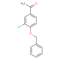 Chemical structure of 1-[4-(benzyloxy)-3-chlorophenyl]ethan-1-one - CSSB00011772394