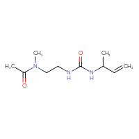 Chemical structure of N-(2-{[(but-3-en-2-yl)carbamoyl]amino}ethyl)-N-methylacetamide - CSSB20993233308