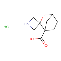 Chemical structure of 3'-oxaspiro[azetidine-3,2'-bicyclo[2.2.1]heptane]-1'-carboxylic acid hydrochloride - CSSB06744500126