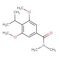 Chemical structure of 3,5-dimethoxy-N,N-dimethyl-4-(propan-2-yl)benzamide - CSSB02002073393