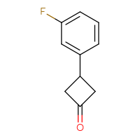 Chemical structure of 3-(3-fluorophenyl)cyclobutan-1-one - CSSB00000741324