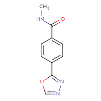 Chemical structure of N-methyl-4-(1,3,4-oxadiazol-2-yl)benzamide - CSSB00000233921