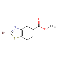 Chemical structure of methyl 2-bromo-4,5,6,7-tetrahydro-1,3-benzothiazole-5-carboxylate - CSSB17484381773