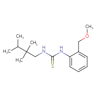 Chemical structure of 1-[2-(methoxymethyl)phenyl]-3-(2,2,3-trimethylbutyl)thiourea - CSSB01039328301