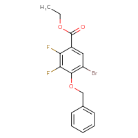 Chemical structure of ethyl 4-(benzyloxy)-5-bromo-2,3-difluorobenzoate - CSSB02134147827