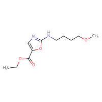 Chemical structure of ethyl 2-[(4-methoxybutyl)amino]-1,3-oxazole-5-carboxylate - CSSB00131610656