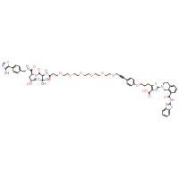 Chemical structure of 2-{8-[(1,3-benzothiazol-2-yl)carbamoyl]-1,2,3,4-tetrahydroisoquinolin-2-yl}-5-{3-[4-(1-{[(2S)-1-[(2S,4R)-4-hydroxy-2-({[4-(4-methyl-1,3-thiazol-5-yl)phenyl]methyl}carbamoyl)pyrrolidin-1-yl]-3,3-dimethyl-1-oxobutan-2-yl]carbamoyl}-3,6,9,12,15,18-hexaoxahenicos-20-yn-21-yl)phenoxy]propyl}-1,3-thiazole-4-carboxylic acid - CSSB06256034959