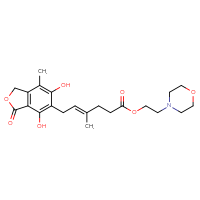Chemical structure of 2-(morpholin-4-yl)ethyl (4E)-6-(4,6-dihydroxy-7-methyl-3-oxo-1,3-dihydro-2-benzofuran-5-yl)-4-methylhex-4-enoate - CSSB00020662473