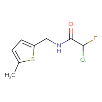 Chemical structure of 2-chloro-2-fluoro-N-[(5-methylthiophen-2-yl)methyl]acetamide - CSSB09895770491