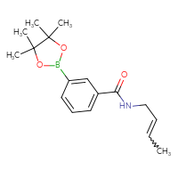 Chemical structure of N-(but-2-en-1-yl)-3-(4,4,5,5-tetramethyl-1,3,2-dioxaborolan-2-yl)benzamide - CSSB02148211176