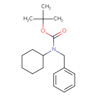 Chemical structure of tert-butyl N-benzyl-N-cyclohexylcarbamate - CSSB00104155963