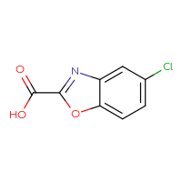 Chemical structure of 5-chloro-1,3-benzoxazole-2-carboxylic acid - CSSB00000092611