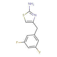Chemical structure of 4-[(3,5-difluorophenyl)methyl]-1,3-thiazol-2-amine - CSSB06259460325