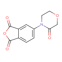 Chemical structure of 5-(3-oxomorpholin-4-yl)-1,3-dihydro-2-benzofuran-1,3-dione - CSSB00020651350