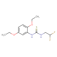 Chemical structure of 1-(2,5-diethoxyphenyl)-3-(2,2-difluoroethyl)thiourea - CSSB02039633806