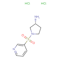 Chemical structure of (3R)-1-(pyridine-3-sulfonyl)pyrrolidin-3-amine dihydrochloride - CSSB06726388243
