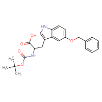 Chemical structure of 3-[5-(benzyloxy)-1H-indol-3-yl]-2-{[(tert-butoxy)carbonyl]amino}propanoic acid - CSSB00010005290