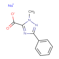 Chemical structure of sodium 1-methyl-3-phenyl-1H-1,2,4-triazole-5-carboxylate - CSSB00000725221