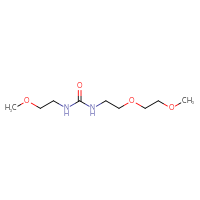 Chemical structure of 3-[2-(2-methoxyethoxy)ethyl]-1-(2-methoxyethyl)urea - CSSB01992138292