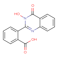 Chemical structure of 2-(3-hydroxy-4-oxo-3,4-dihydroquinazolin-2-yl)benzoic acid - CSSB00025732276