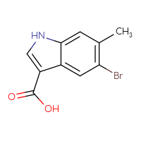 Chemical structure of 5-bromo-6-methyl-1H-indole-3-carboxylic acid - CSSB00010717186