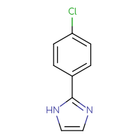 Chemical structure of 2-(4-chlorophenyl)-1H-imidazole - CSSB00011393230