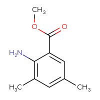 Chemical structure of methyl 2-amino-3,5-dimethylbenzoate - CSSB00011356564
