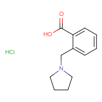 Chemical structure of 2-[(pyrrolidin-1-yl)methyl]benzoic acid hydrochloride - CSSB00025750789
