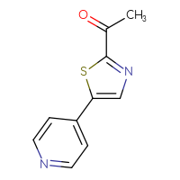 Chemical structure of 1-[5-(pyridin-4-yl)-1,3-thiazol-2-yl]ethan-1-one - CSSB00010942027