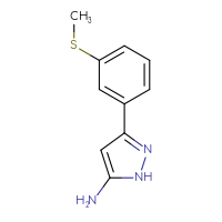 Chemical structure of 3-[3-(methylsulfanyl)phenyl]-1H-pyrazol-5-amine - CSSB00010178515