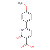 Chemical structure of 6-(4-methoxyphenyl)-2-oxo-1,2-dihydropyridine-3-carboxylic acid - CSSB00000510454