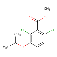 Chemical structure of methyl 2,6-dichloro-3-(propan-2-yloxy)benzoate - CSSB06268228339