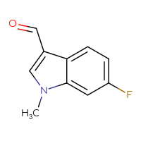 Chemical structure of 6-fluoro-1-methyl-1H-indole-3-carbaldehyde - CSSB00000086894