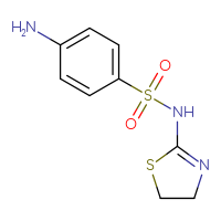 Chemical structure of 4-amino-N-(4,5-dihydro-1,3-thiazol-2-yl)benzene-1-sulfonamide - CSSB00000722230