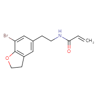 Chemical structure of N-[2-(7-bromo-2,3-dihydro-1-benzofuran-5-yl)ethyl]prop-2-enamide - CSSB21332040921
