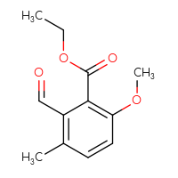 Chemical structure of ethyl 2-formyl-6-methoxy-3-methylbenzoate - CSSB00135271401