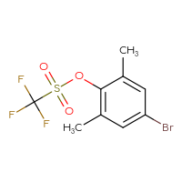 Chemical structure of 4-bromo-2,6-dimethylphenyl trifluoromethanesulfonate - CSSB20666605496