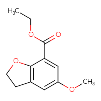Chemical structure of ethyl 5-methoxy-2,3-dihydro-1-benzofuran-7-carboxylate - CSSB00053689082